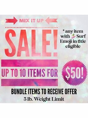 Mix and Match 10/$50 Sale! 🏄🏻‍♀️